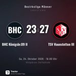 M3 Spielbericht: BHC Königsbrunn 2 – TSV Haunstetten 3